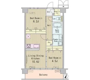 HIGASHIKOMATSUGAWA APARTMENT【5階】の間取り