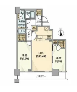 クレストタワー品川シーサイド【13階】の間取り