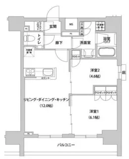 メトロステージ上野【8階】の間取り