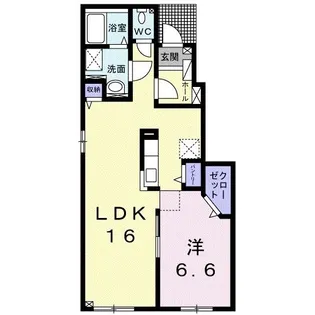 クレア ベレット【1階】の間取り