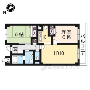 ロジュマンコシノハラ【1階】の間取り
