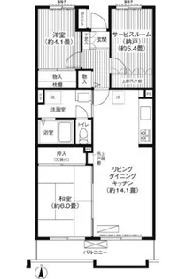 アルタイル平和台【3階】の間取り
