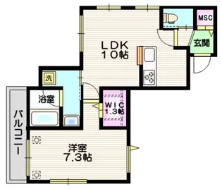 ロリヴィエ ヴェール【3階】の間取り