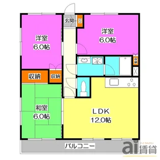 ティエスビル【3階】の間取り