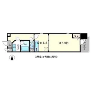ラクラス長堀橋【11階】の間取り