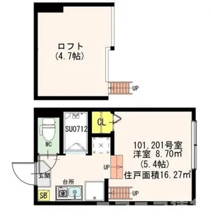 Bloom北千住【1階】の間取り