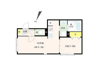 Hana House 小岩【1階】の間取り