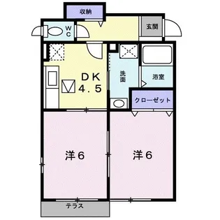 サンセールI【1階】の間取り