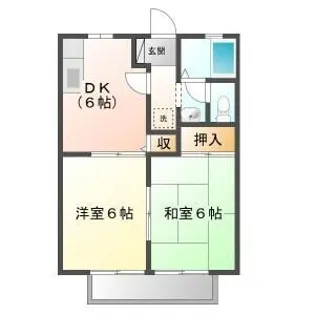 ビーライン日吉台 A【2階】の間取り
