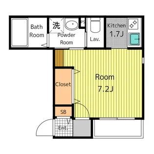 ブランシュシュ鷹匠【1階】の間取り