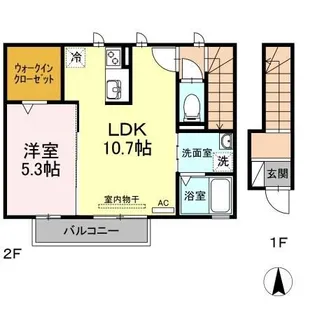フラットアイランド【2階】の間取り
