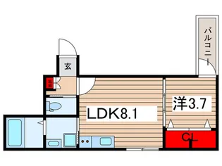 アクシスディオ【1階】の間取り