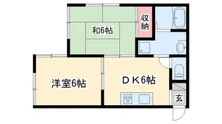 ドミール中津【2階】の間取り