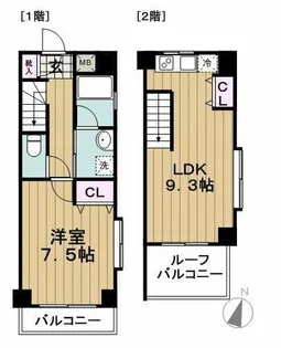 ソリッドクレストディーワン【6階】の間取り