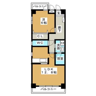 オーベルジュ【3階】の間取り