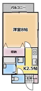 あぶぃりを弐番館【2階】の間取り