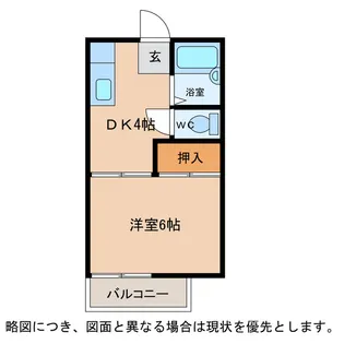 スカイハイツ【2階】の間取り