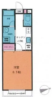 アフェット稲毛V【1階】の間取り