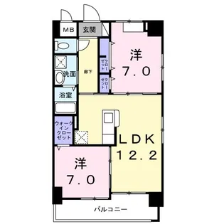 グランド パーク シティ 与儀【8階】の間取り