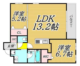 フローレンス塚口【1階】の間取り