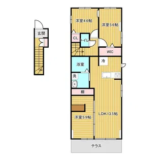 グランデールデセオ【2階】の間取り