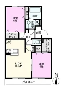 スカイハイツ春日部南I【2階】の間取り