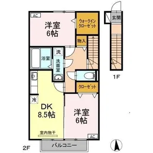 リビングタウン鵜沼 A【2階】の間取り