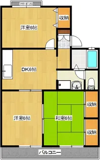 福島県郡山市小原田5【アパート】の間取り