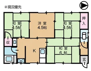 岡山県倉敷市玉島乙島【一戸建】の間取り