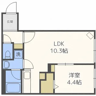 ティファーレ麻生【3階】の間取り