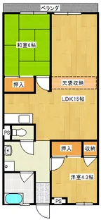 山口県下関市長府三島町【アパート】の間取り