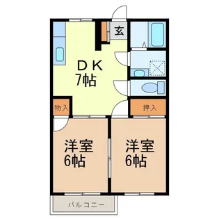 クイートハイム【1階】の間取り