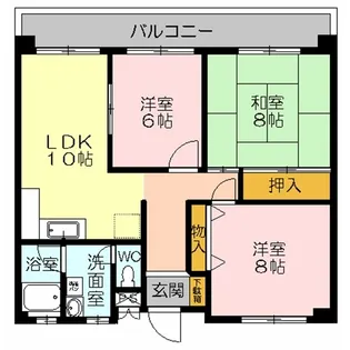 グレイス本生【3階】の間取り