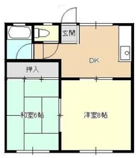 岩手県盛岡市上ノ橋町【アパート】の間取り