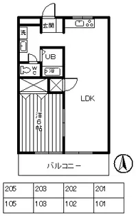 メゾンブルーム【1階】の間取り