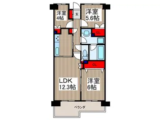 川口弥平パーク・ホームズ【10階】の間取り