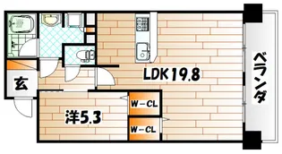グランドパレスプラウド到津【11階】の間取り
