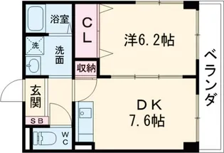 シンフォニィ駅前中央【4階】の間取り
