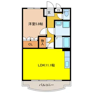 岐阜県大垣市大井3【アパート】の間取り