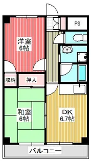 サンロードワラビ【4階】の間取り