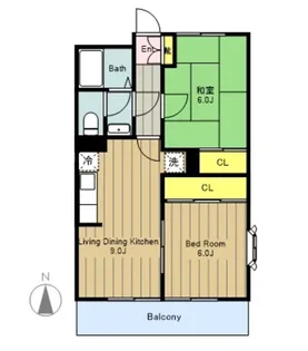 ファミール中野島【3階】の間取り