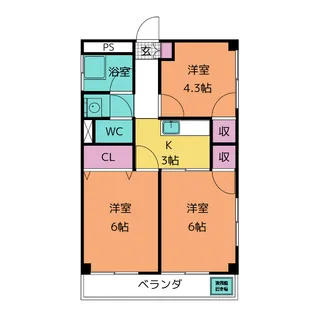 内田ハイツ【1階】の間取り