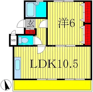 ガーデンフィール東台【3階】の間取り