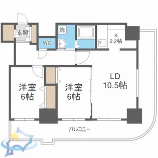 ティアラタワー中島倶楽部【28階】の間取り