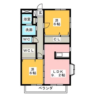 サンタウン【2階】の間取り