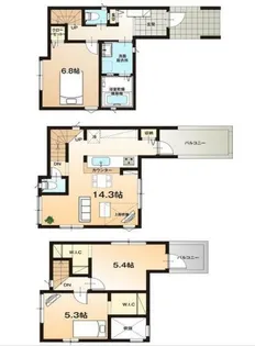 埼玉県さいたま市浦和区上木崎8【一戸建】の間取り