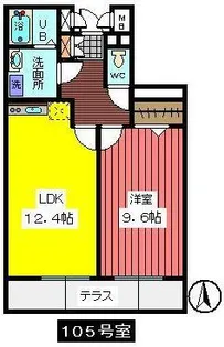 クレセントM【1階】の間取り