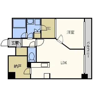 KDX堺筋本町レジデンス【15階】の間取り