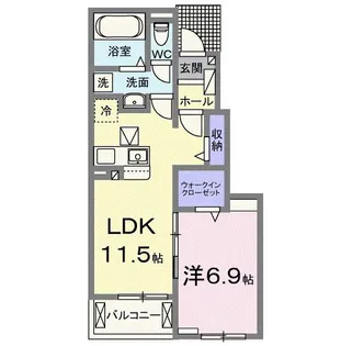 大阪府堺市南区大庭寺【アパート】の間取り