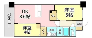 (仮称)コンダクトレジデンスSEITA【2階】の間取り